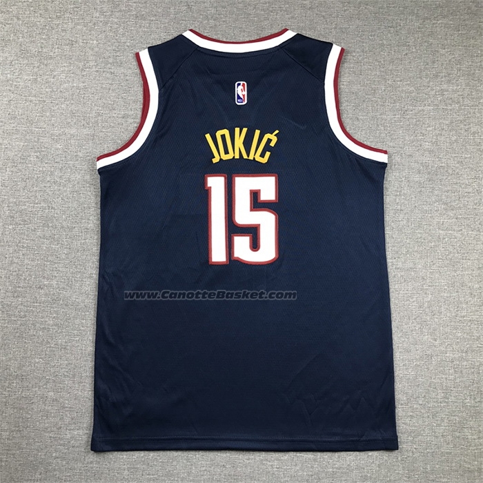 Maglia Bambino Denver Nuggets Nikola Jokic #15 Icon 2020-21 Blu